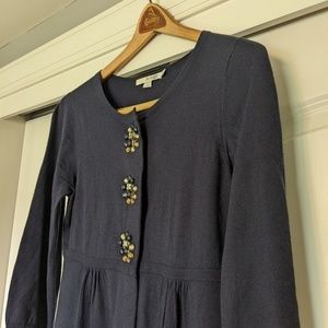 BODEN Silk/Cashmere bland Jeweled Duster cardigan